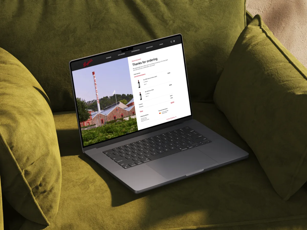 Penfolds - Navigation and Checkout Redesign